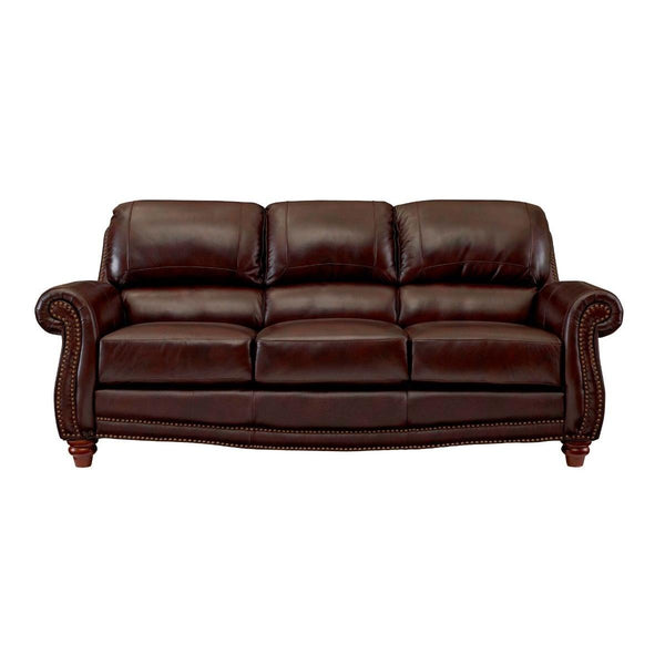 Leather Italia USA Presidential Stationary Leather Sofa 1669-S9922-032952 IMAGE 1