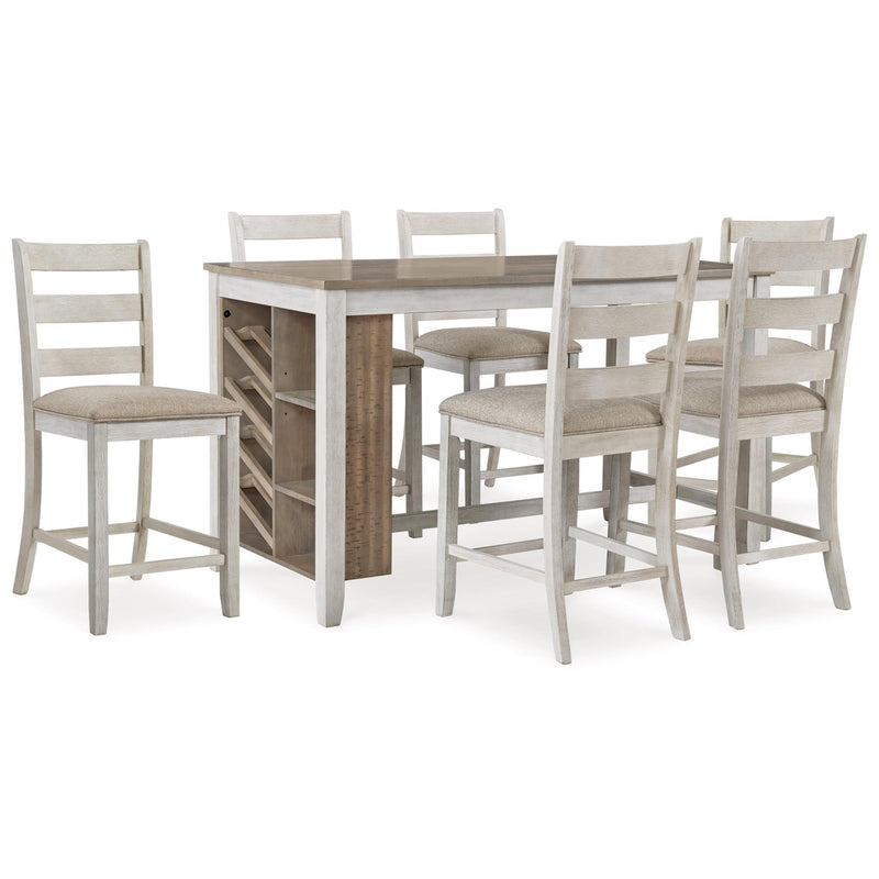  Signature Design by Ashley Skempton D394D8 7 pc Counter Height Dining Set IMAGE 1