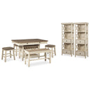  Signature Design by Ashley Bolanburg D647D29 8 pc Counter Height Dining Set IMAGE 1