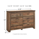  Signature Design by Ashley Trinell B446B78 6 pc Full Panel Bedroom Set IMAGE 7