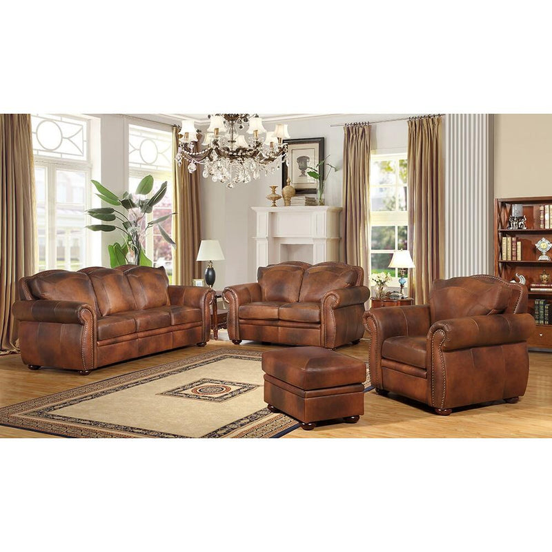 Leather Italia USA Arizona Stationary Leather Loveseat 1444-6110-0204234 IMAGE 3