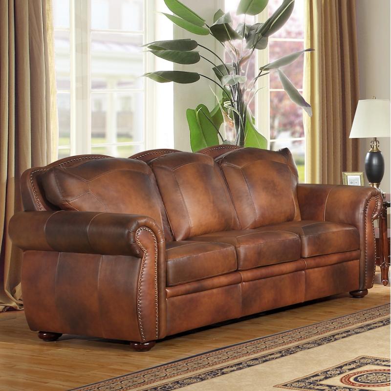 Leather Italia USA Arizona Stationary Leather Sofa 1444-6110-0304234 IMAGE 3