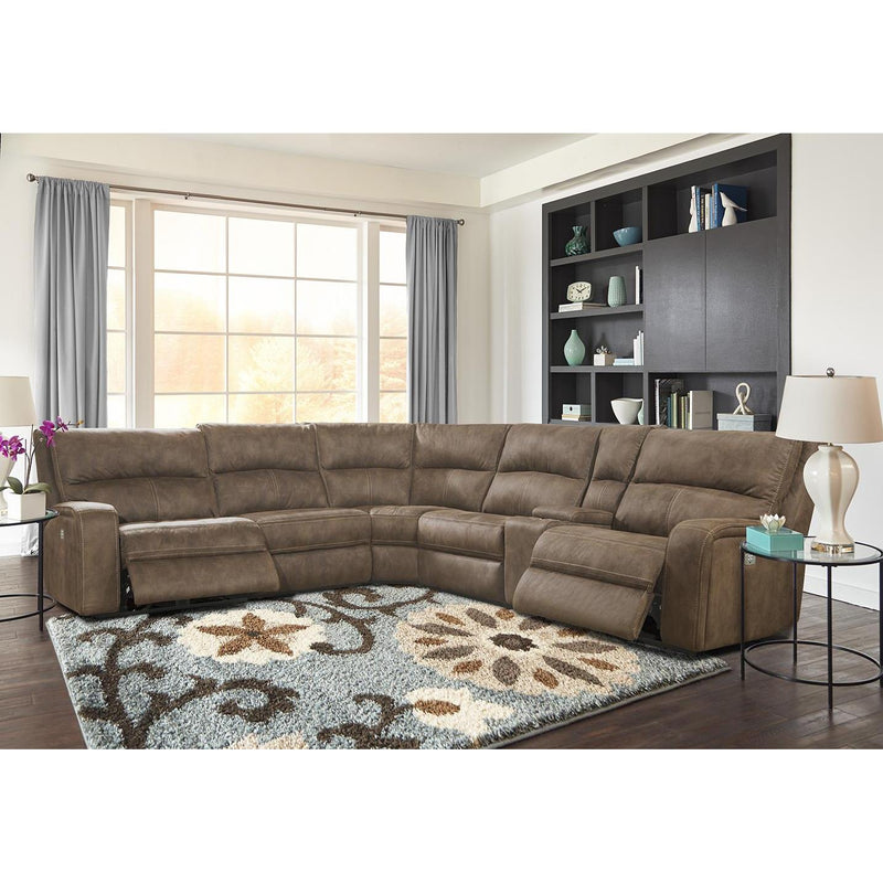Parker Living Polaris MPOL-PACKA(H)-KA Kahlua 6 Piece Modular Power Reclining Sectional with Power Adjustable Headrests IMAGE 2