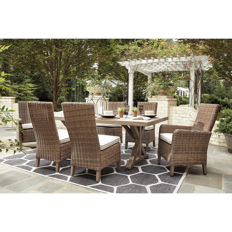  Signature Design by Ashley Beachcroft P791-625 Rectangular Dining Table with Umbrella Option IMAGE 10