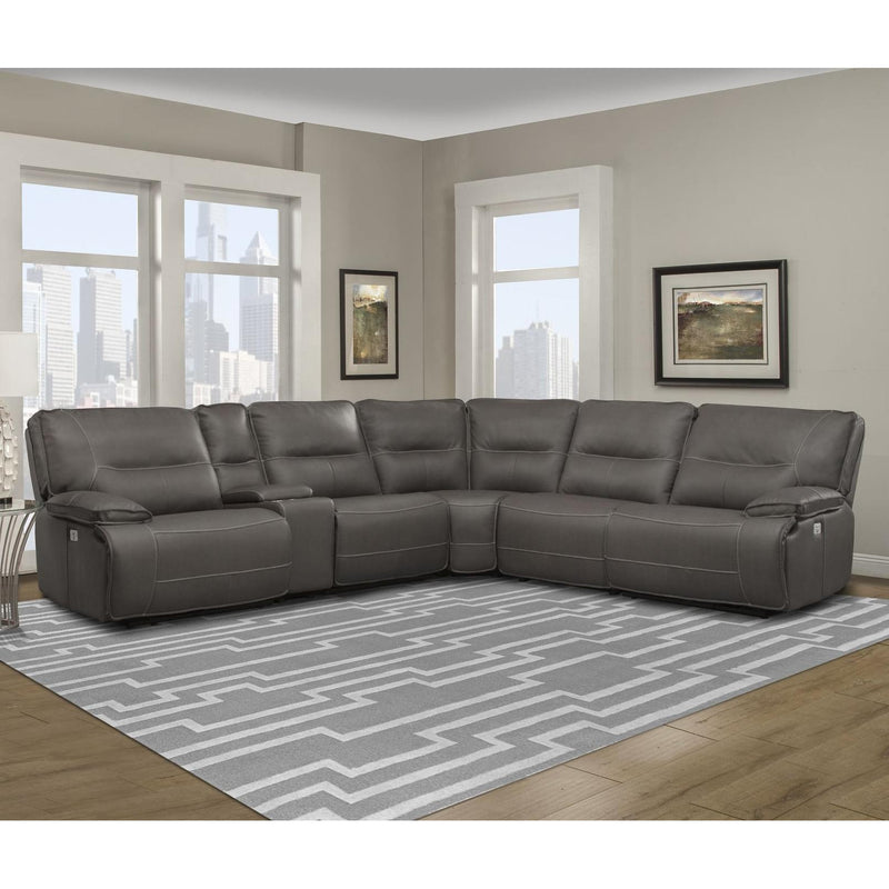 Parker Living Spartacus MSPA-PACKA(H)-HAZ Haze 6 Piece Modular Power Reclining Sectional with Power Adjustable Headrests IMAGE 1