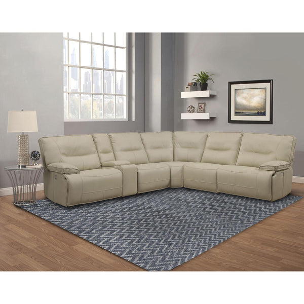 Parker Living Spartacus MSPA-PACKA(H)-OYS Oyster 6 Piece Modular Power Reclining Sectional with Power Adjustable Headrests IMAGE 1