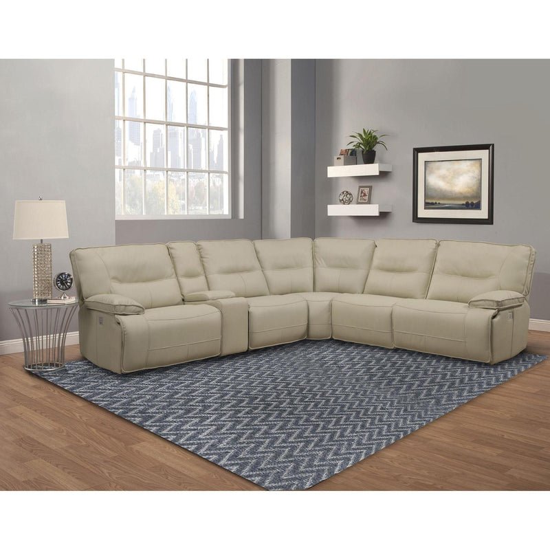 Parker Living Spartacus MSPA-PACKA(H)-OYS Oyster 6 Piece Modular Power Reclining Sectional with Power Adjustable Headrests IMAGE 1