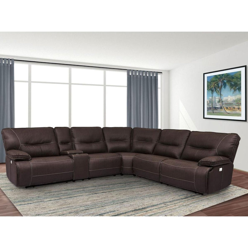 Parker Living Spartacus MSPA-PACKA(H)-CHO Chocolate 6 Piece Modular Power Reclining Sectional with Power Adjustable Headrests IMAGE 7