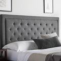  Malouf Hennessy Headboard - Stone (Queen) IMAGE 1