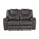 Steve Silver Furniture Katrine Reclining Leather Look Loveseat KT800LC IMAGE 1