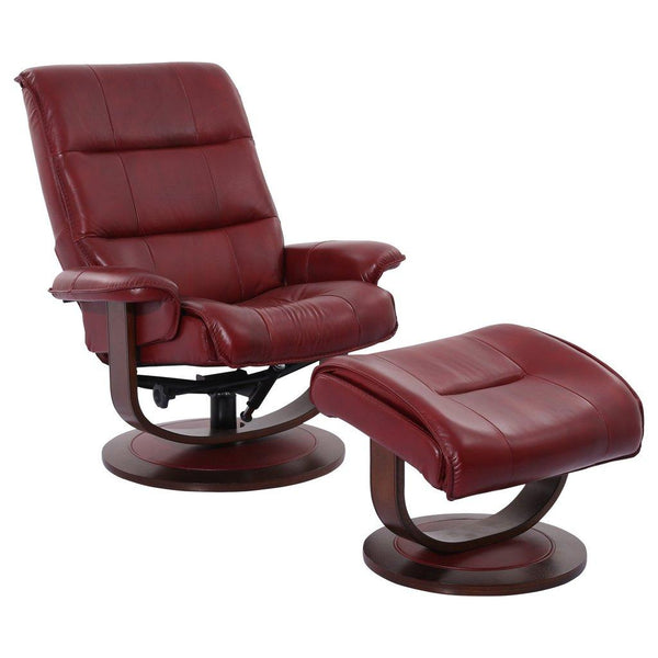 Parker Living Knight MKNI#212S-ROU Rouge Manual Reclining Swivel Chair and Ottoman IMAGE 1