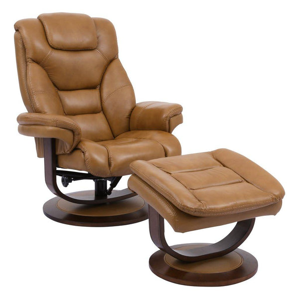 Parker Living Monarch MMON#212S-BUT Butterscotch Manual Reclining Swivel Chair and Ottoman IMAGE 1