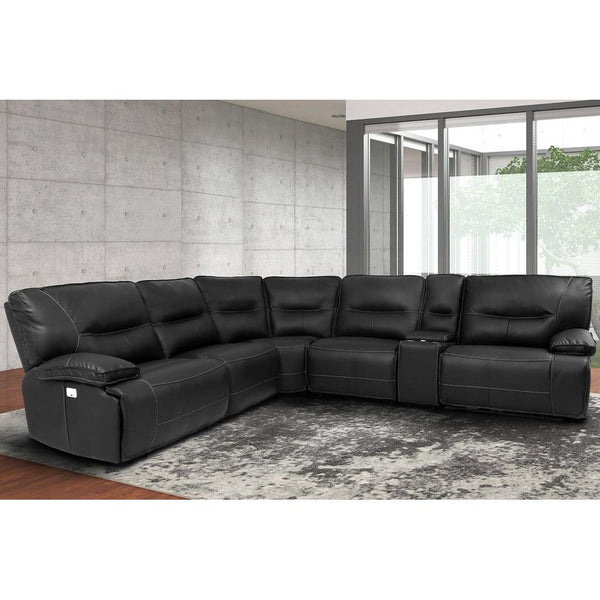 Parker Living Spartacus MSPA-PACKA(H)-BLC Black 6 Piece Modular Power Reclining Sectional with Power Adjustable Headrests IMAGE 1