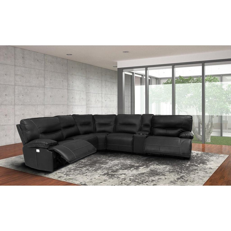 Parker Living Spartacus MSPA-PACKA(H)-BLC Black 6 Piece Modular Power Reclining Sectional with Power Adjustable Headrests IMAGE 2