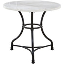 Steve Silver Furniture Round Claire Dining Table with Marble Top and Pedestal Base CR340T IMAGE 2