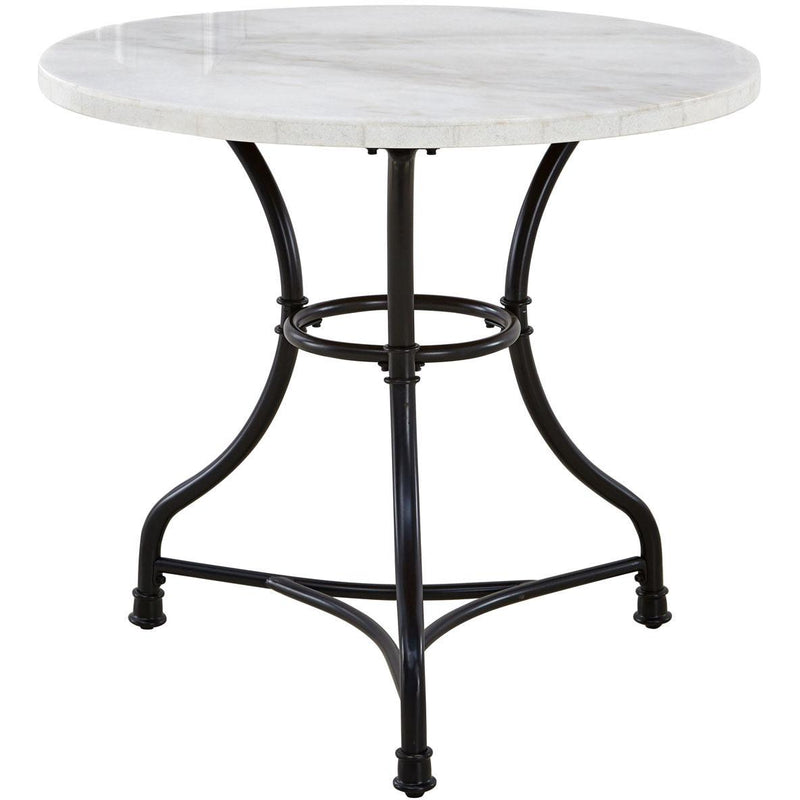 Steve Silver Furniture Round Claire Dining Table with Marble Top and Pedestal Base CR340T IMAGE 2