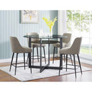 Steve Silver Furniture Round Olson Counter Height Dining Table with Glass Top and Pedestal Base OS480CB/OS480GT IMAGE 5