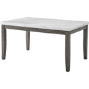 Steve Silver Furniture Emily Dining Table with Marble Top EM500WT IMAGE 2
