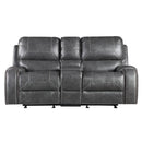 Steve Silver Furniture Keily Reclining Leather Look Loveseat with Console KE800CLG IMAGE 3