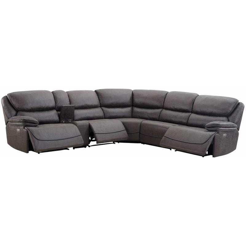 Steve Silver Furniture Plaza Power Reclining Fabric and Leather Look 6 pc Sectional LZ950AC/LZ950APR/LZ950C/LZ950LAPR/LZ950RAPR/LZ950W IMAGE 2