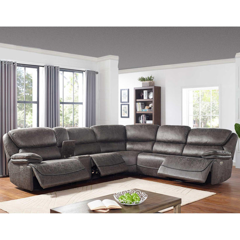 Steve Silver Furniture Plaza Power Reclining Fabric and Leather Look 6 pc Sectional LZ950AC/LZ950APR/LZ950C/LZ950LAPR/LZ950RAPR/LZ950W IMAGE 7