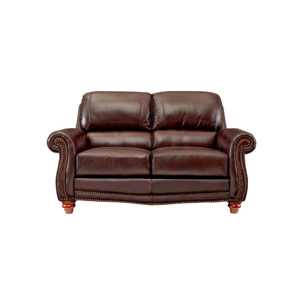 Leather Italia USA Presidential Stationary Leather Loveseat 1669-S9922-022952 IMAGE 1