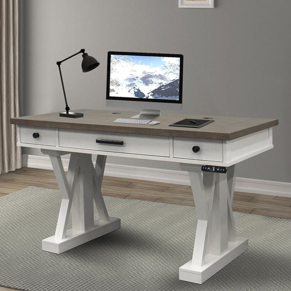 Parker House Furniture Americana Modern AME#256-2-COT Cotton 56 In. Power Lift Desk IMAGE 1