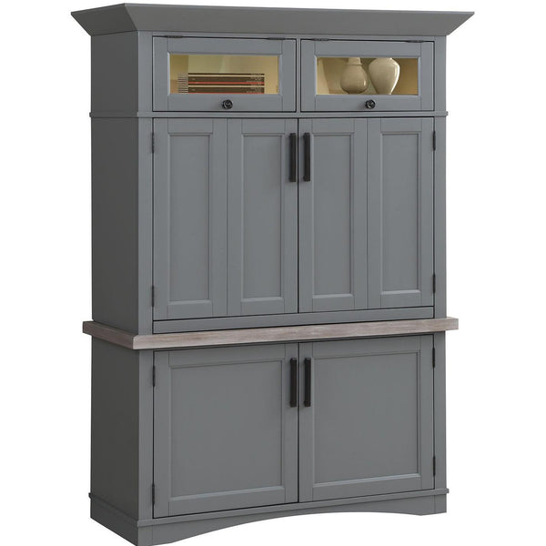 Parker House Furniture Americana Modern AME#350-3-DOV Dove Workstation with LED Light IMAGE 1