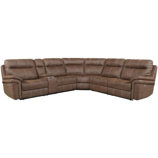 Parker Living Mason MMA-PACKA(H)-DK Dark Kahlua 6 Piece Modular Power Reclining Sectional with Power Adjustable Headrests IMAGE 1