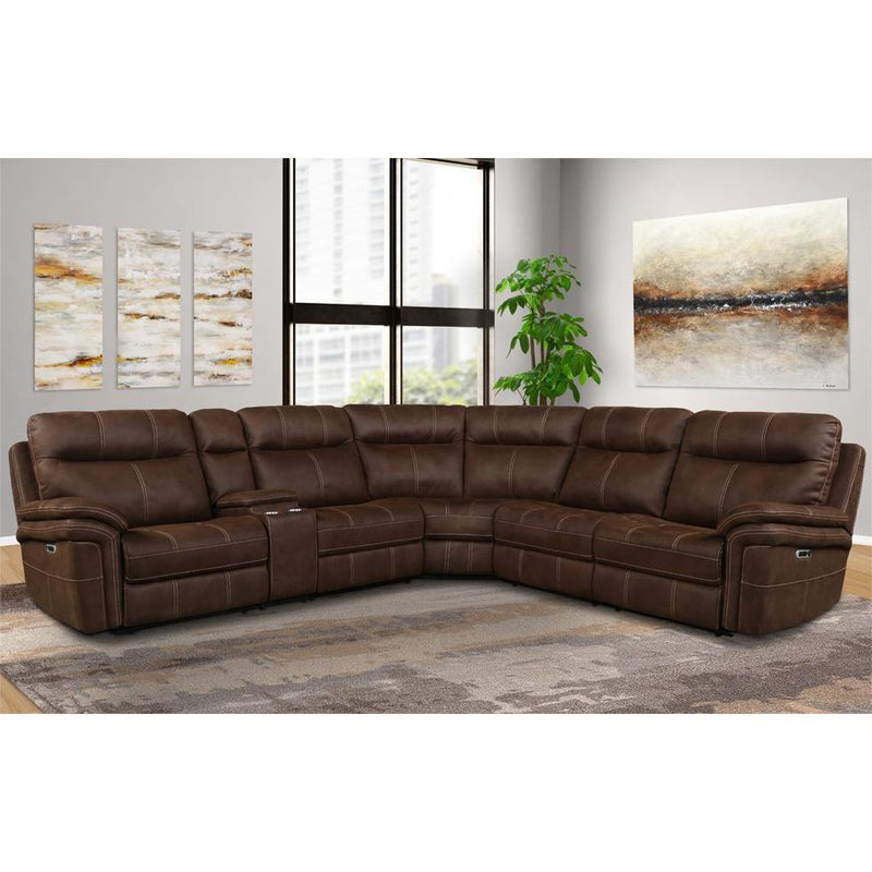 Parker Living Mason MMA-PACKA(H)-DK Dark Kahlua 6 Piece Modular Power Reclining Sectional with Power Adjustable Headrests IMAGE 3