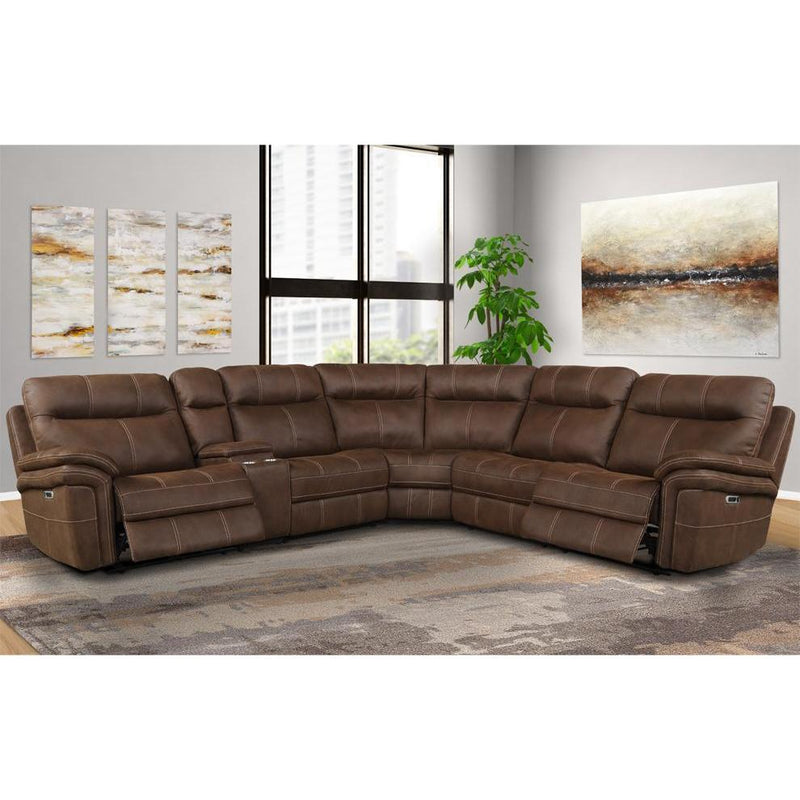 Parker Living Mason MMA-PACKA(H)-DK Dark Kahlua 6 Piece Modular Power Reclining Sectional with Power Adjustable Headrests IMAGE 4