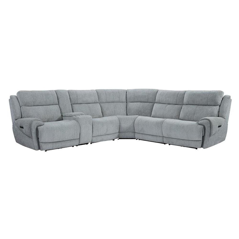 Parker Living Spencer MSPE-PACKA(H)-TPE Tide Pebble 6 Piece Modular Power Reclining Sectional with Power Adjustable Headrests IMAGE 1