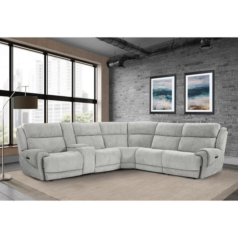Parker Living Spencer MSPE-PACKA(H)-TPE Tide Pebble 6 Piece Modular Power Reclining Sectional with Power Adjustable Headrests IMAGE 2