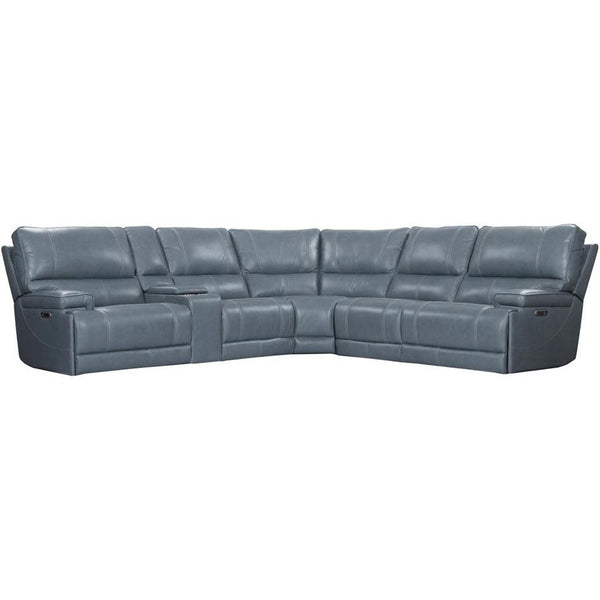 Parker Living Whitman MWHI-PACKA(H)-P50-VAZ Verona Azure - Powered By Freemotion 6 Piece Modular Power Reclining Sectional with Power Adjustable Headrests IMAGE 1