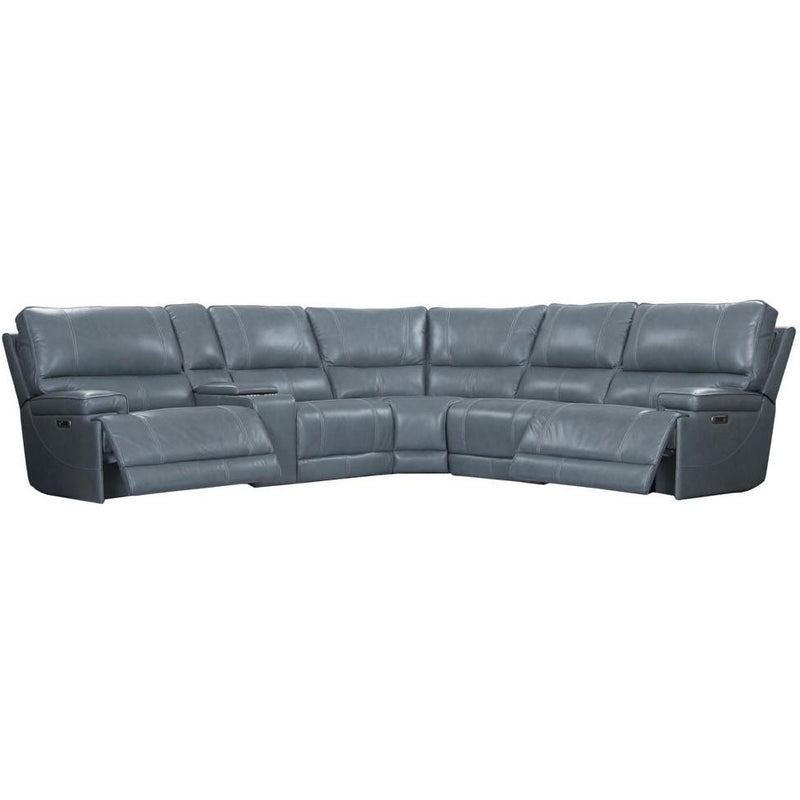 Parker Living Whitman MWHI-PACKA(H)-P50-VAZ Verona Azure - Powered By Freemotion 6 Piece Modular Power Reclining Sectional with Power Adjustable Headrests IMAGE 2