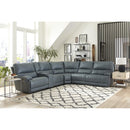 Parker Living Whitman MWHI-PACKA(H)-P50-VAZ Verona Azure - Powered By Freemotion 6 Piece Modular Power Reclining Sectional with Power Adjustable Headrests IMAGE 3