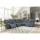 Parker Living Whitman MWHI-PACKA(H)-P50-VAZ Verona Azure - Powered By Freemotion 6 Piece Modular Power Reclining Sectional with Power Adjustable Headrests IMAGE 4