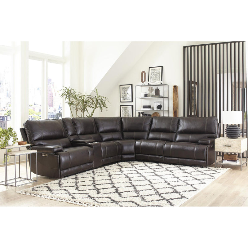 Parker Living Whitman MWHI-PACKA(H)-P50-VCO Verona Coffee - Powered By Freemotion 6 Piece Modular Power Reclining Sectional with Power Adjustable Headrests IMAGE 3