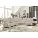 Parker Living Whitman MWHI-PACKA(H)-P50-VLI Verona Linen - Powered By Freemotion 6 Piece Modular Power Reclining Sectional with Power Adjustable Headrests IMAGE 1