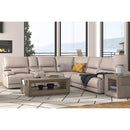 Parker Living Whitman MWHI-PACKA(H)-P50-VLI Verona Linen - Powered By Freemotion 6 Piece Modular Power Reclining Sectional with Power Adjustable Headrests IMAGE 5