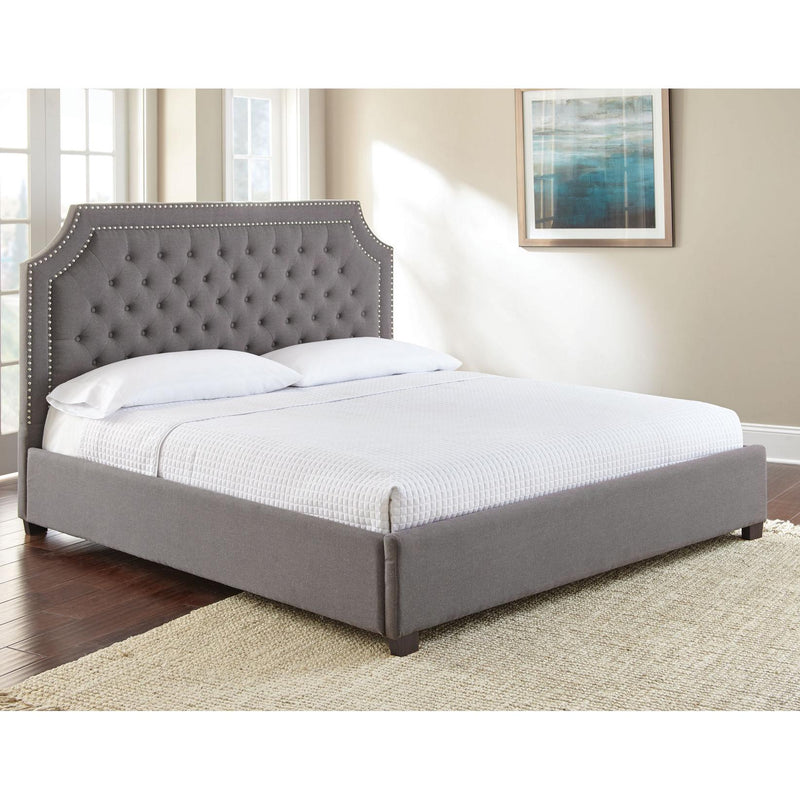 Steve Silver Furniture Wilshire King Upholstered Platform Bed WS890KFRSG/WS890KHBG IMAGE 4