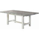 Steve Silver Furniture Canova Dining Table with Marble Top and Trestle Base CV500GT IMAGE 2