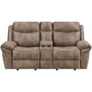 Steve Silver Furniture Nashville Reclining Leather Look Loveseat with Console NH850CL IMAGE 1