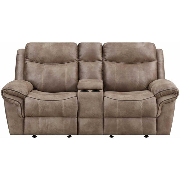 Steve Silver Furniture Nashville Reclining Leather Look Loveseat with Console NH850CL IMAGE 1