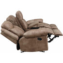 Steve Silver Furniture Nashville Reclining Leather Look Loveseat with Console NH850CL IMAGE 5