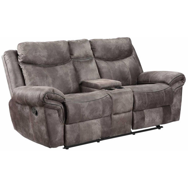 Steve Silver Furniture Nashville Reclining Leather Look Loveseat with Console NH850CLG IMAGE 1