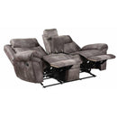 Steve Silver Furniture Nashville Reclining Leather Look Loveseat with Console NH850CLG IMAGE 2