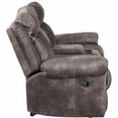 Steve Silver Furniture Nashville Reclining Leather Look Loveseat with Console NH850CLG IMAGE 5