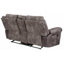 Steve Silver Furniture Nashville Reclining Leather Look Loveseat with Console NH850CLG IMAGE 7