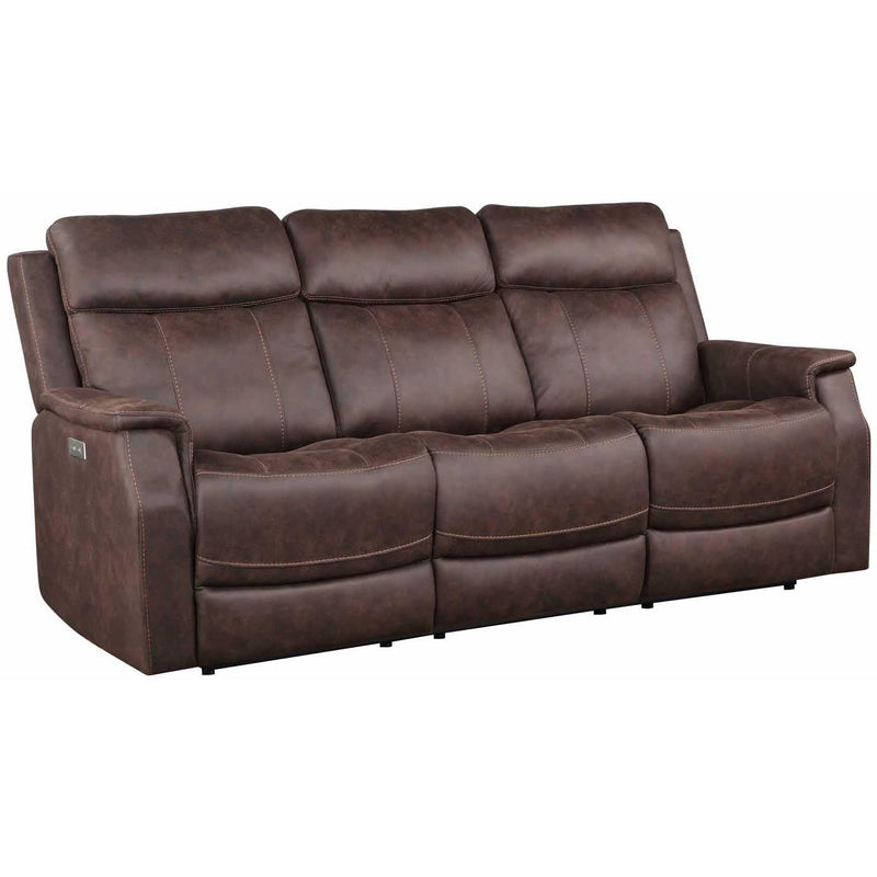 Steve Silver Furniture Valencia Power Reclining Leather Look Sofa VA950SW IMAGE 1